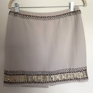 🐈3 for $19🐈 Esley metallic beaded tan mini skirt